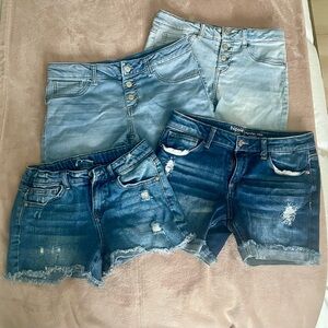 Lot of 4 Girls Denim Shorts